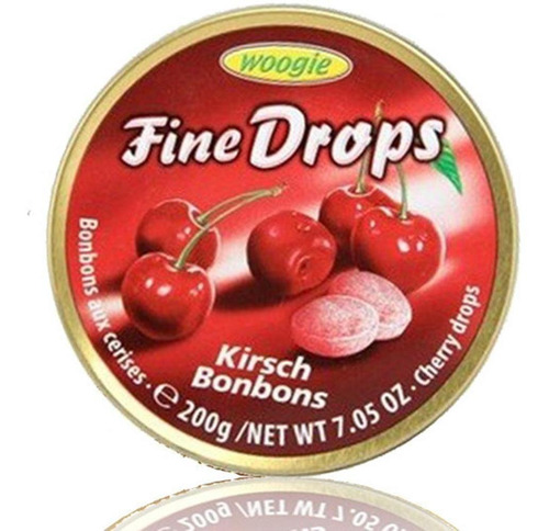 Balas Importadas 200g - Fine Drops Sabor Cereja