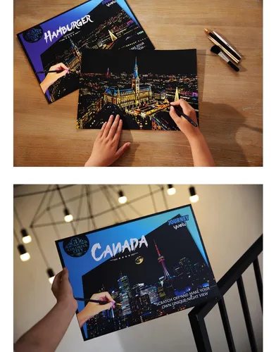Scratch Art Paper Painting Set With Tools, Scratch Off