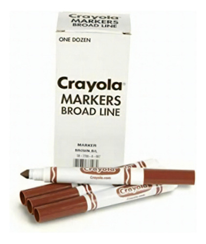 Crayola 12 Marcadores Originales A Granel, Marrón