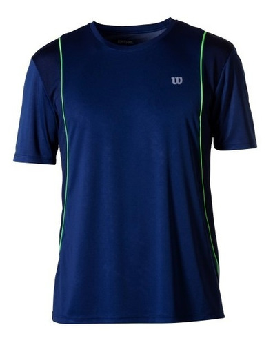 Camiseta Masculina Wilson - Camiseta Tour Ii Ss M Azul Neon 