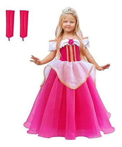 La Bella Durmiente Princesa Aurora Party Girls Costume Dress