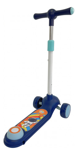 Patinete Infantil Com Luz E Som Velorad Kids Azul Marinho