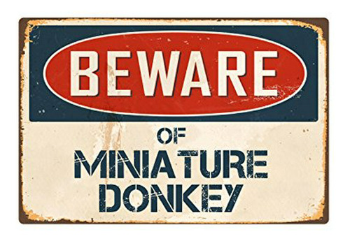 Señales - Stickerpirate Beware Of Miniature Donkey 8 X 12 Vi