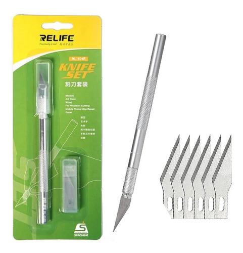 Cutter Exacto Para Electronica +5 Navajas De Repuesto Relife