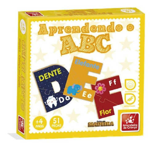 Jogo Aprendendo O Abc 195 - Brincadeira De Criança