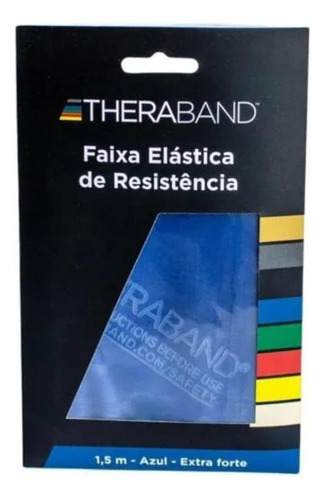 Faixa Elástica Thera Band Original 1,5 M Azul Extra Forte 
