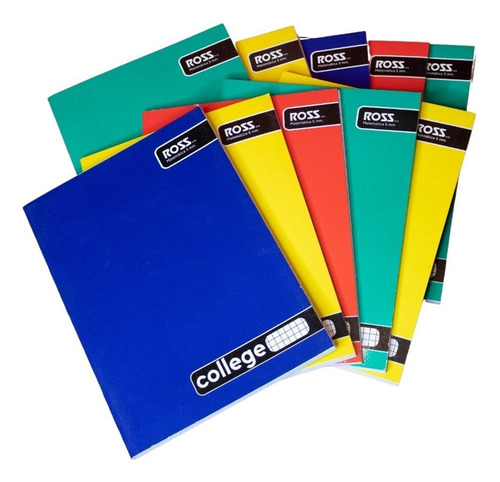 10 Cuadernos College Matematica 7mm Ross De 80 Hojas