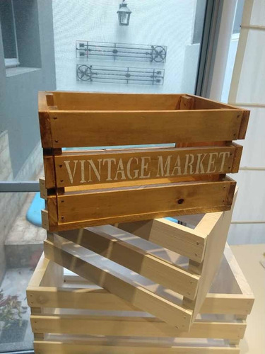 Imagen 5 de 8 de Cajon Decorativo Organizador Grande Madera