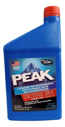Liquido Refrigerante Anticorrosivo-anticongelante Rojo Peak