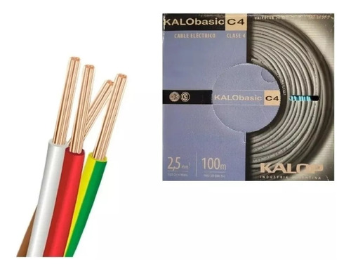 Cable Unipolar Kalop Normalizado 2.5 Mm X 100 Metros C4