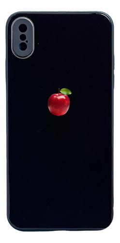 Carcasa De Vidrio Unicolor Para iPhone X Xs Xsmax + Lámina