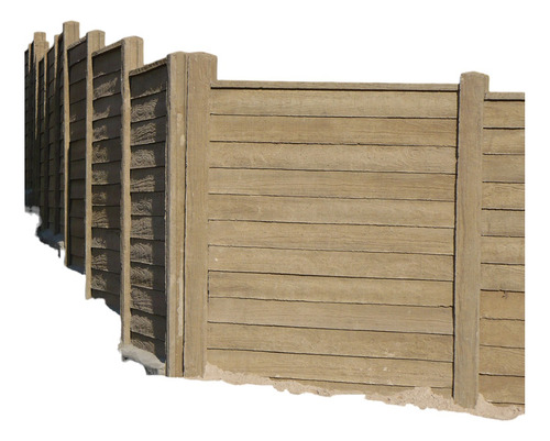 Cierro Madera De Hormigón 200 Cm / 13 Placas Timbercret / Ml