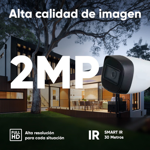 Kit Cámara Ir 30m 2mp 0280b-s5 + Protección Metálica