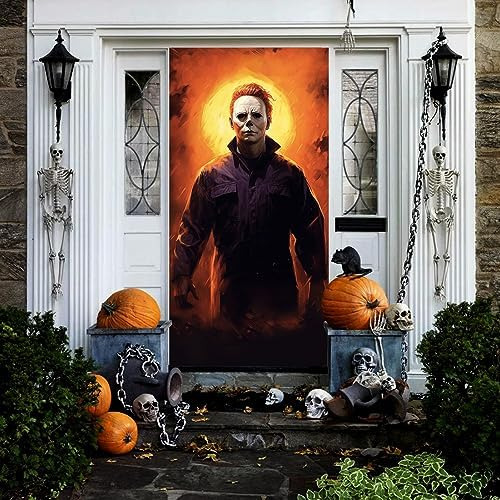 Banner De Terror Decoraciones De Puerta De Halloween, Cubier
