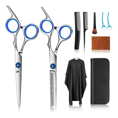 Hair Cutting Scissors Kits, 10 Pcs Stainless Steel Hairdr...