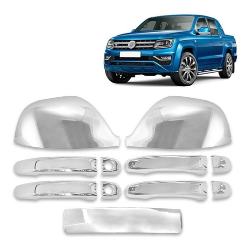 Aplique Cromado Retrovisor Maçaneta Caçamba Amarok 10 A 19