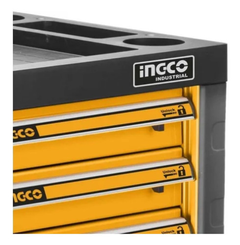 Caja Carro Herramientas 162 Pcs 7 Estantes C/llave Y Freno