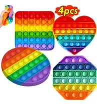 Comprar 4 Piezas Popit Sensorial Bubble Fidget Juguete, Gobang Rainb