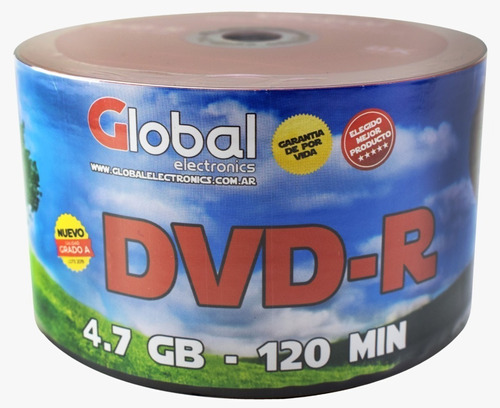 Dvd Virgen Global Dvd-r 8x 4.7gb Paquete 50 Unidades