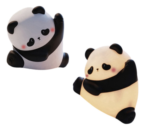 Pandas Luz Nocturna Luz Led Táctil De Silicona 3 Ajustable