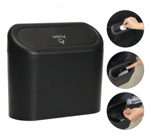 Cubo De Basura Colgante Para Coche Con Tapa