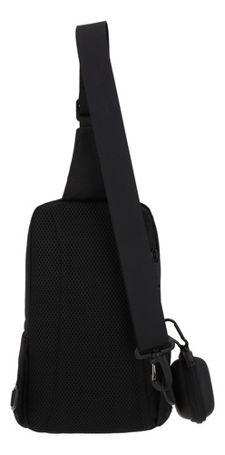 Mochila Cruzada Pechera Crossbody Airpack Urban Cross Color Negro Diseño De La Tela Lisa