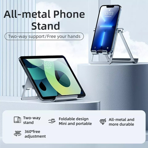 Suporte De Mesa Metal P/ Smartphones & Tablet Da Rock