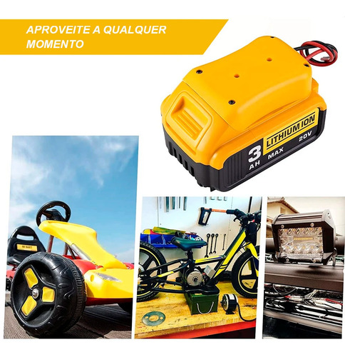 Adaptador Para Bateria Dewalt 18v-20v Com Fio 10un