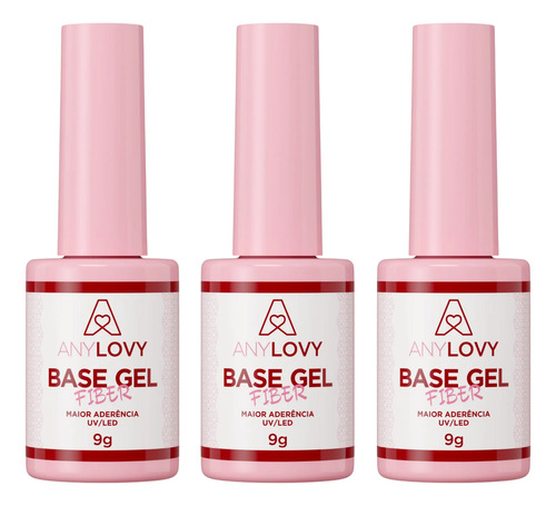 Kit Com 3 Bases Gel Fiber 9g Anylovy