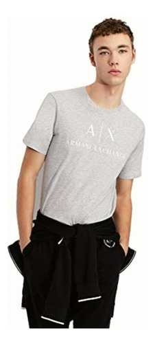 Ax Armani Exchange Playera Con Cuello Redondo Para Hombre,