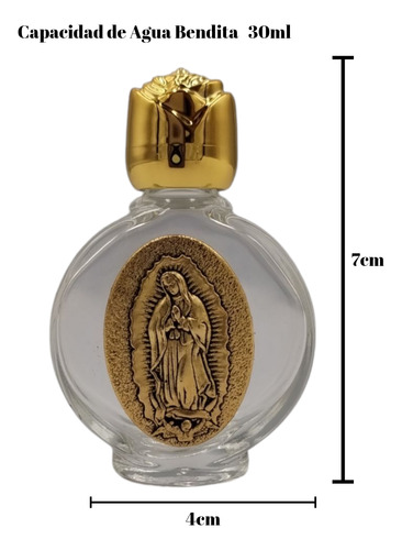 Recuerdo Botella Para Agua Bendita 12pzs Souvenirs Regalo Virgen De Guadalupe