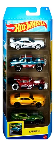 Hot Wheels Cartela De Carrinhos Com 5 Mattel - O Kit Cor Multicol...