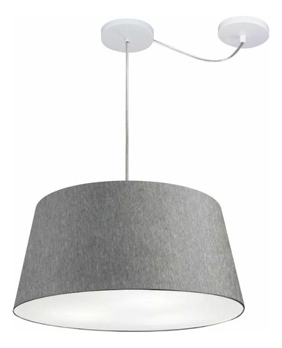 Lustre Pendente Cone Desvio Rustico Cinza Mj-4282 Mesa