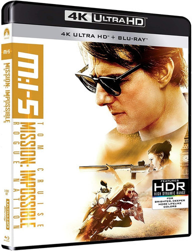 Mision Imposible 5 Tom Cruise Pelicula 4k Uhd + Blu-ray