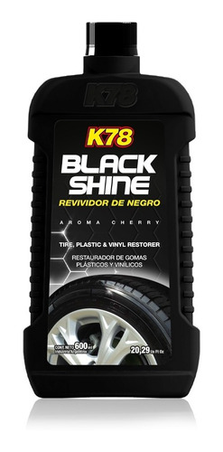 K78 Black Shine - Revividor De Negro Gomas Y Plasticos
