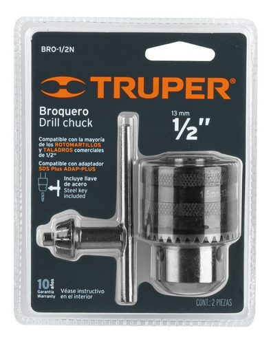 Imagen 2 de 10 de Mandril Taladro Universal Con Llave 13mm Sds Plus Adap-plus