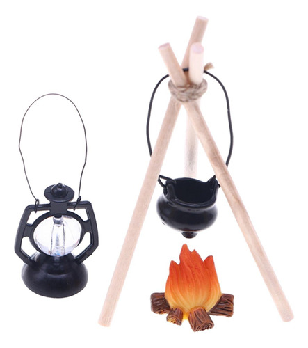 3 Kits De Campamento Para Casa De Juego De Lámparas Negras