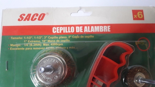 Set Cepillos De Alambre 6 Pzas Para Taladro Más Cepillo Mano