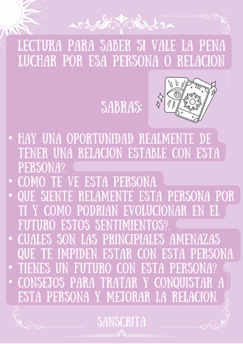 Lectura Tarot: Vale La Pena Luchar Por Esa Persona/relación?