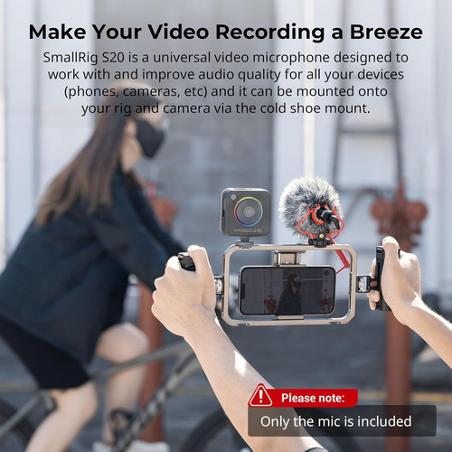 Microfono Shotgun Smallrig S20 Dslr Y Smartphone Negro
