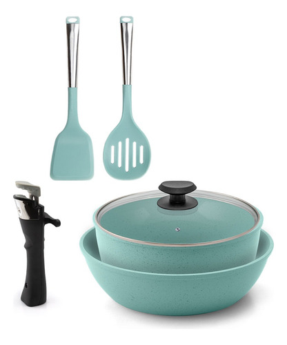 Batería De Cocina Jade Cook Smart + Utensilios De Cocina 7pz