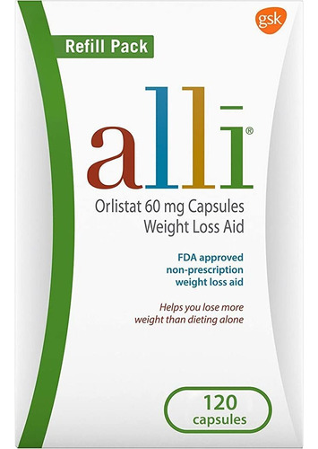 Alli Weight Loss Diet Pills, Orlistat 60 Mg Capsules, Non P