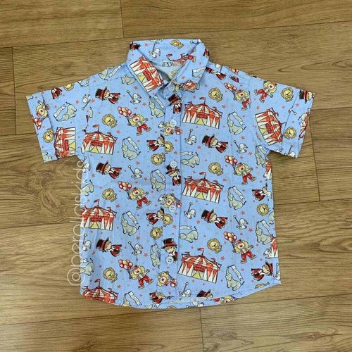 Camisa Masculino  Infantil Circo Temático 1/2/3/4anos