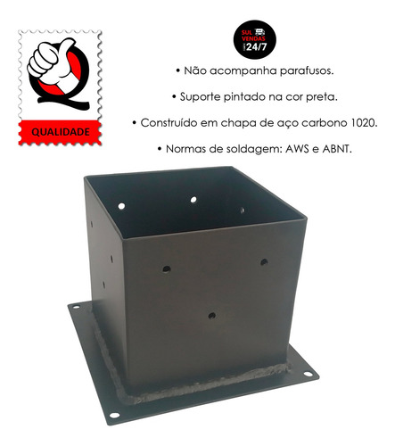 Suportes Pilar De Madeira Medida Interna 18x18cm 3mm