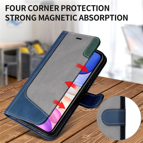 B Funda De Piel Tipo Cartera De Lujo Para Samsung Galaxy