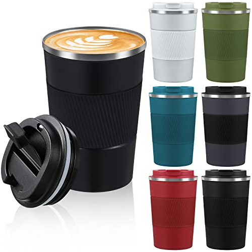 6 Pcs 12oz Taza De Viaje, Taza De Café Aislada Con 64spl