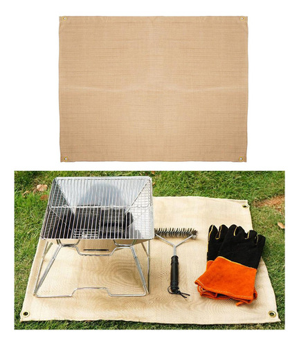 Fuego Retardante Bbq Mat Manta Piso Alfombra Ignífuga