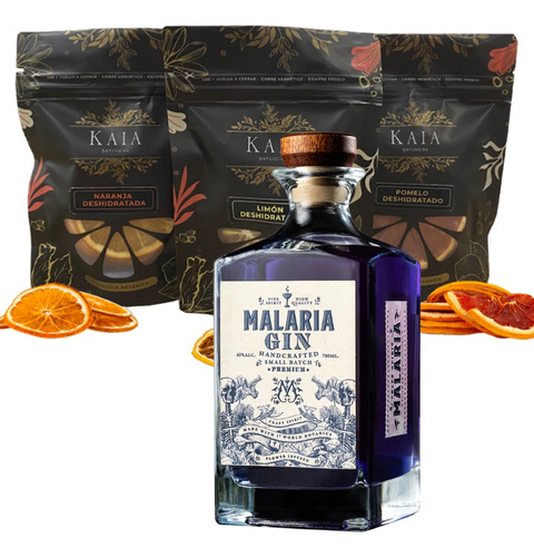 Gin Malaria 700ml Con Botanicos Deshidratados Premium 