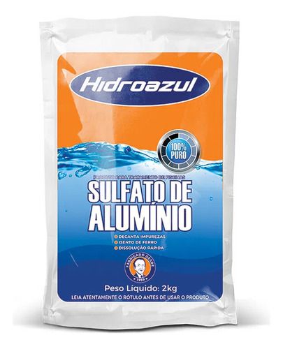Sulfato Tratamento Piscina Alumínio Hidroazul 2kg