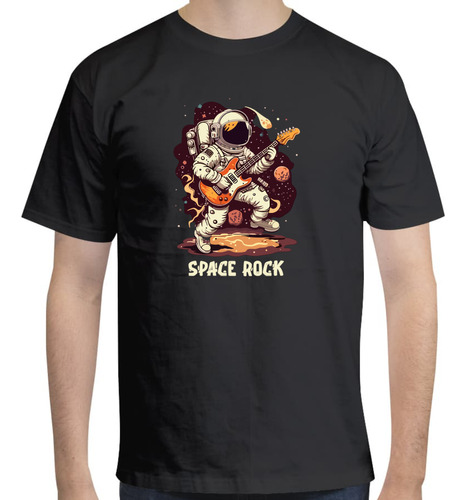 Playera De Astronauta Tocando Guitarra Space Rock